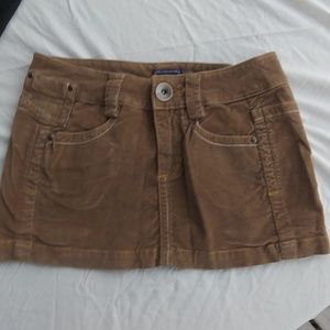 Brown soft mini skirt